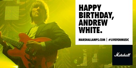 Happy birthday to Kaiser Chiefs guitarist and Marshall artist, Andrew White 