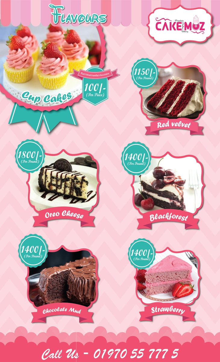 numanurrashidbd's tweet photo. Check out the menu of @cakemozbd. It's open to taking orders in Dhaka only.
#Cake #CakeMoz #cakedecorating #CakeLovers #CakeRevolution https://t.co/DUZQK8YAxd