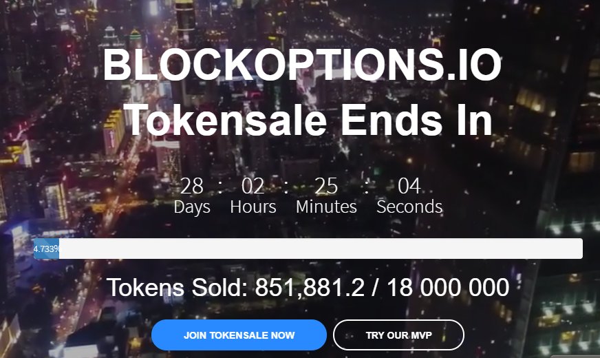 blockoptions_io's tweet photo. #blockoptions it's just 2 days in to ico and 851,881.2 BOPT already sold.
join now and benefit from 1st week bonus.
#binarytrade #Crypto https://t.co/OoLQdIGuDh