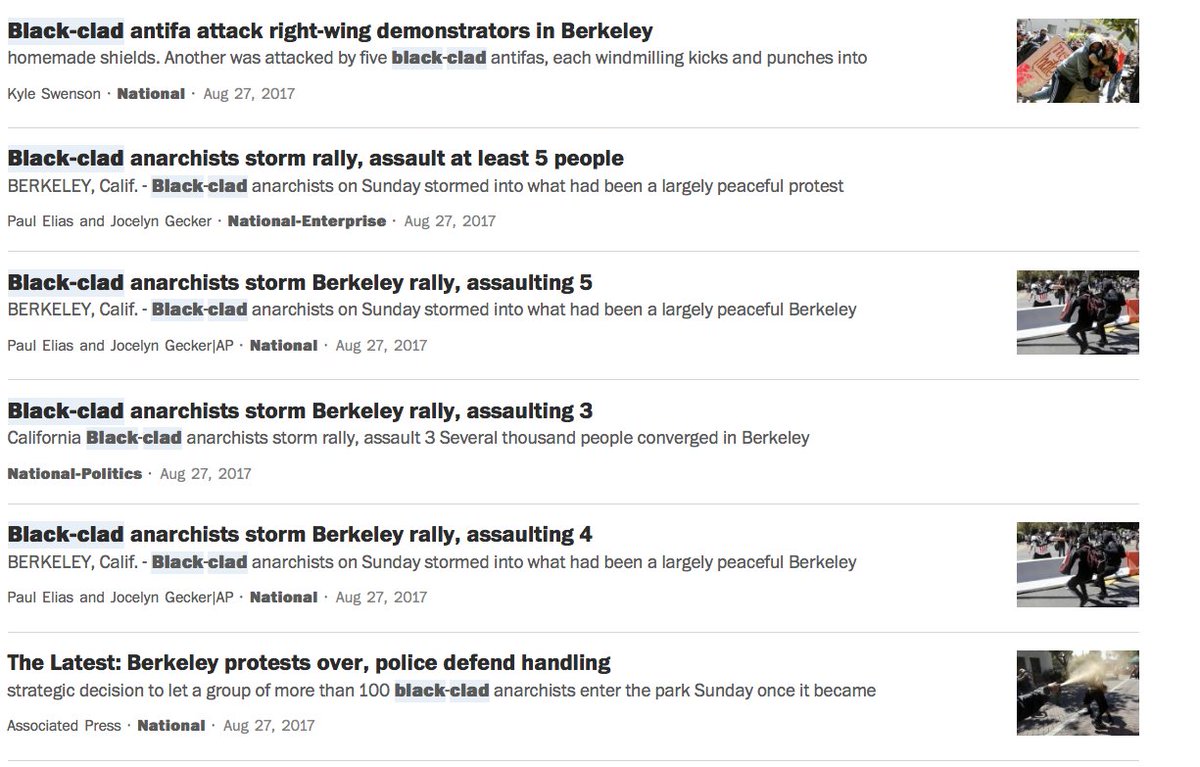 BiemelOscar's tweet photo. Look how @washingtonpost thoroughly alters @AP article to seem more sympathetic to #antifa thugs! #FakeNews #Whorenalism https://t.co/Vmsb62xFmQ
