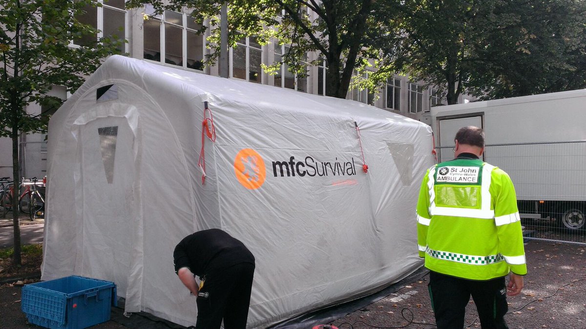 SJCLlanrumney's tweet photo. Behind the scenes preparations for #PrideCaerdydd on the weekend. Well done @nicola_parker1 from Division for helping out on Logistics. https://t.co/y8zhP6rROO