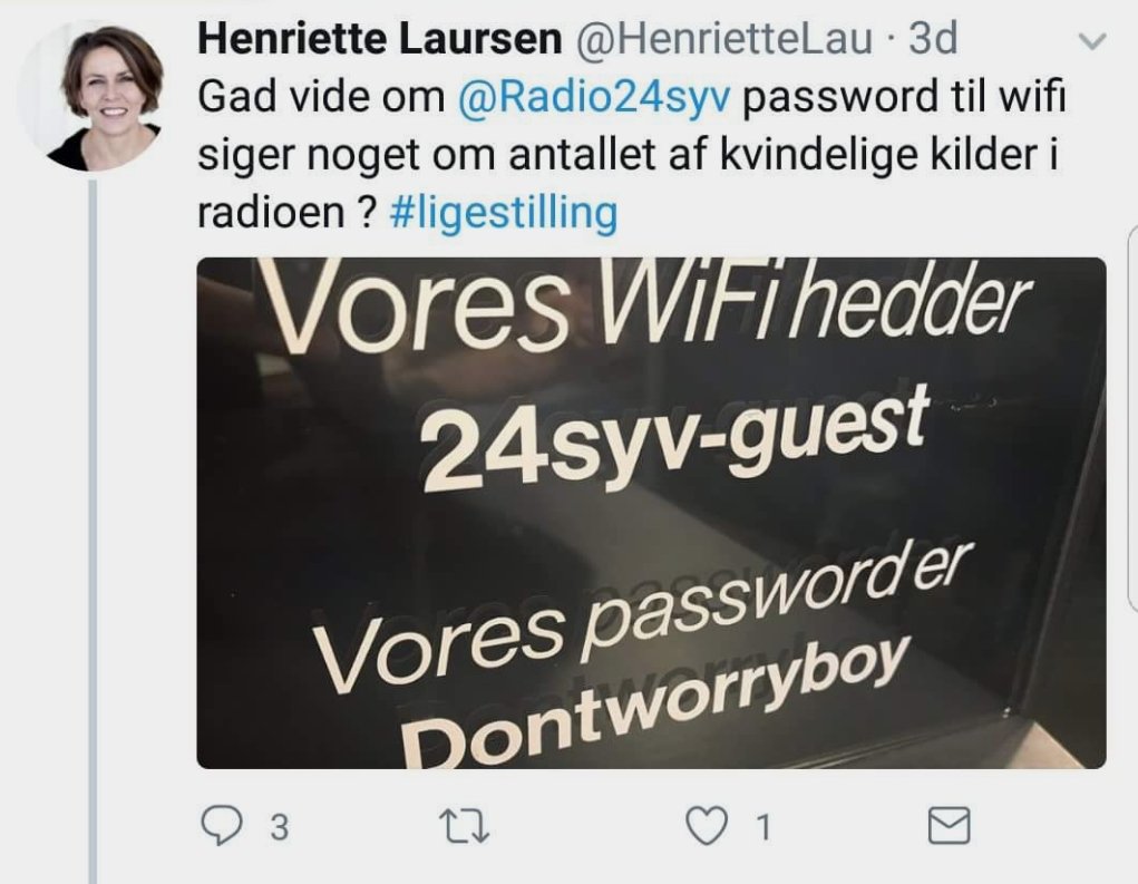PerBruunJ's tweet photo. Godt at arbejdet for mindre social kontrol af kvinder går så godt at der er tid til fri leg i @Kvinfo. @HenrietteLau #dkpol #ligestilling https://t.co/s8wKn8Bigz