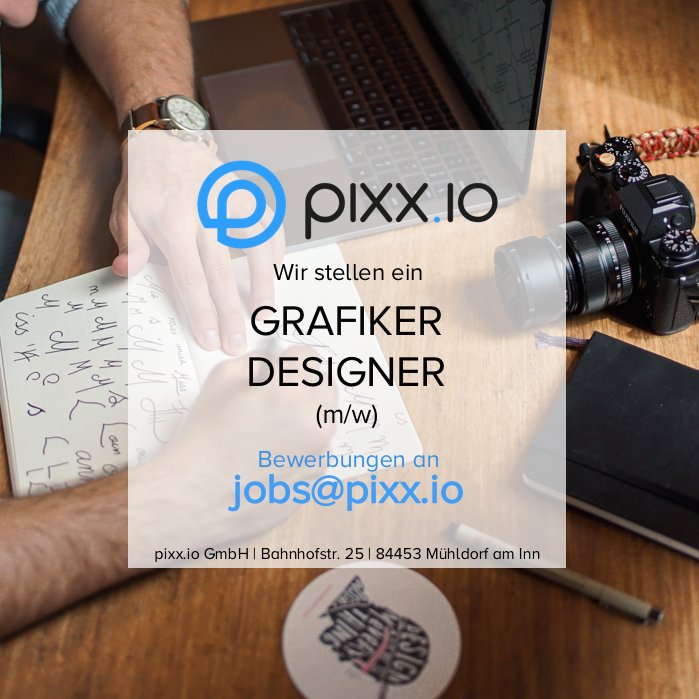 #wearehiring 
Bewerbungen bitte per E-Mail an jobs@pixx.io
#jobs #job #startup #recruitingnow
[Coded with 💙 and 🍺 in Bavaria]