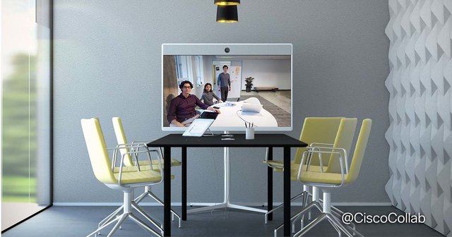 Nadiuski's tweet photo. New Cisco Collaboration Endpoint... Isn't it a beauty ? #CiscoSpark #Video #Ciscocollab https://t.co/VEffCFb4LY https://t.co/32kj1wSJ2c