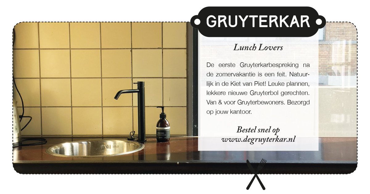 gruyterkar's tweet photo. Lunch Lovers… Back to work. We rijden weer! Bestellen maar... https://t.co/nZl6ObZmwa
