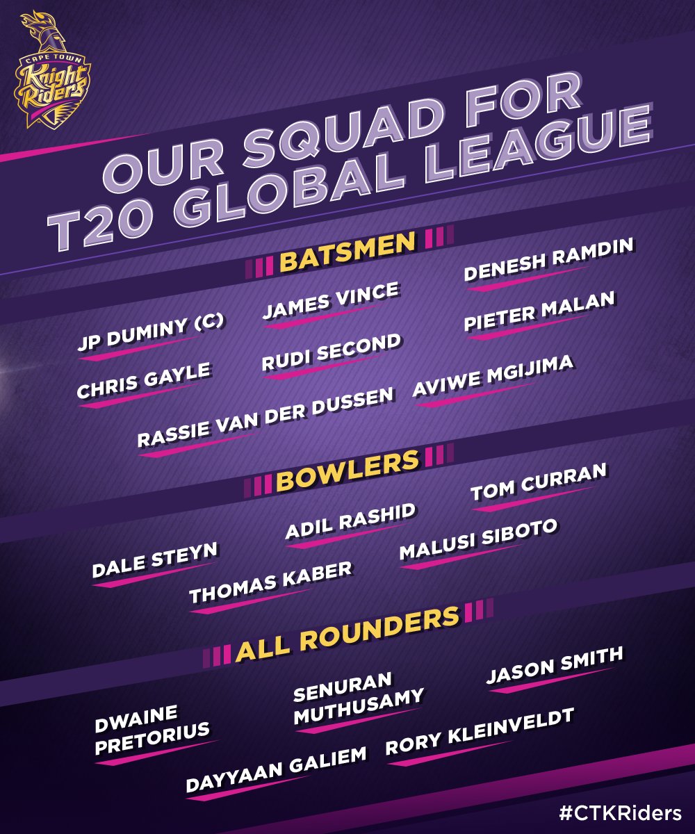 CTKRiders's tweet photo. Ladies and gentlemen, presenting to you your @CTKRiders! 😎 With the perfect mix of youth & experience, this side looks just perfect! #T20GL https://t.co/Sqyx9gaFLf