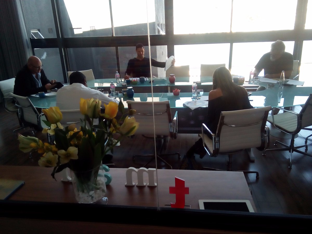 MarmiteSA's tweet photo. Judging has officially started and our Judges will be in this boardroom until the 3 finalists from each category are selected. #Marmart https://t.co/hehjVqn8Gh