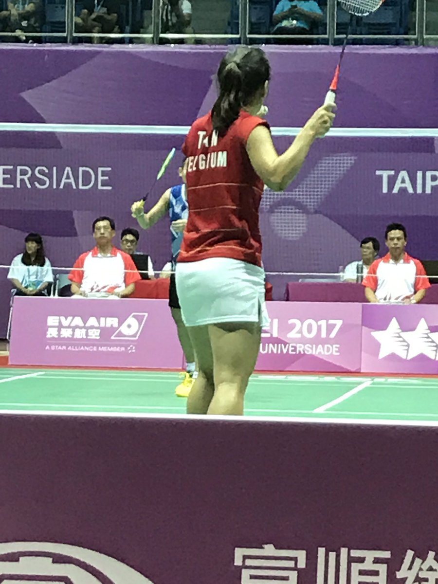 BEL_SUTaipei's tweet photo. Lianne Tan lost 1/4 final badminton #SUTaipei2017 after winning 3 matches, against nummer 1 in the world TaiTzu-Ying #BEL_SUTaipei #FISU https://t.co/qXuVtsgPVN