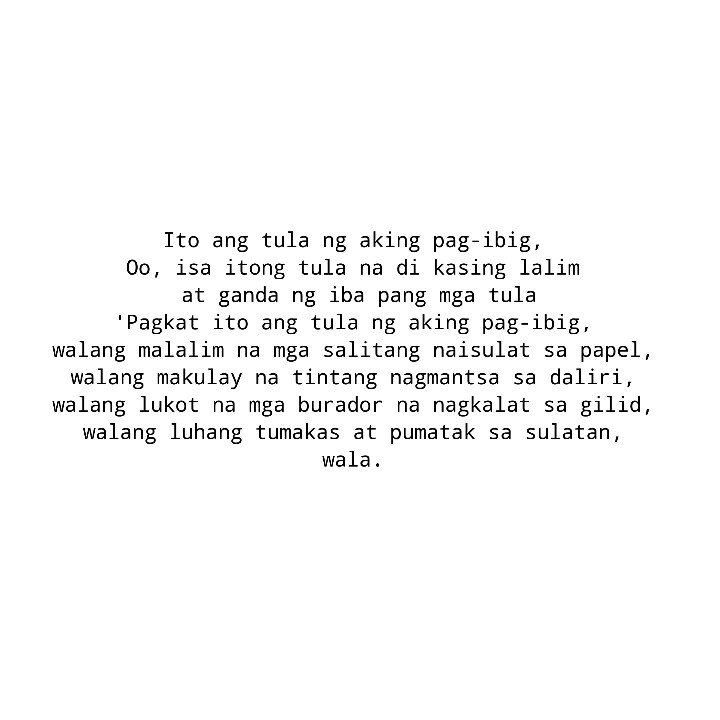 Tula Tungkol Sa Pag Ibig 12 Pantig Tugma - tugma molekane