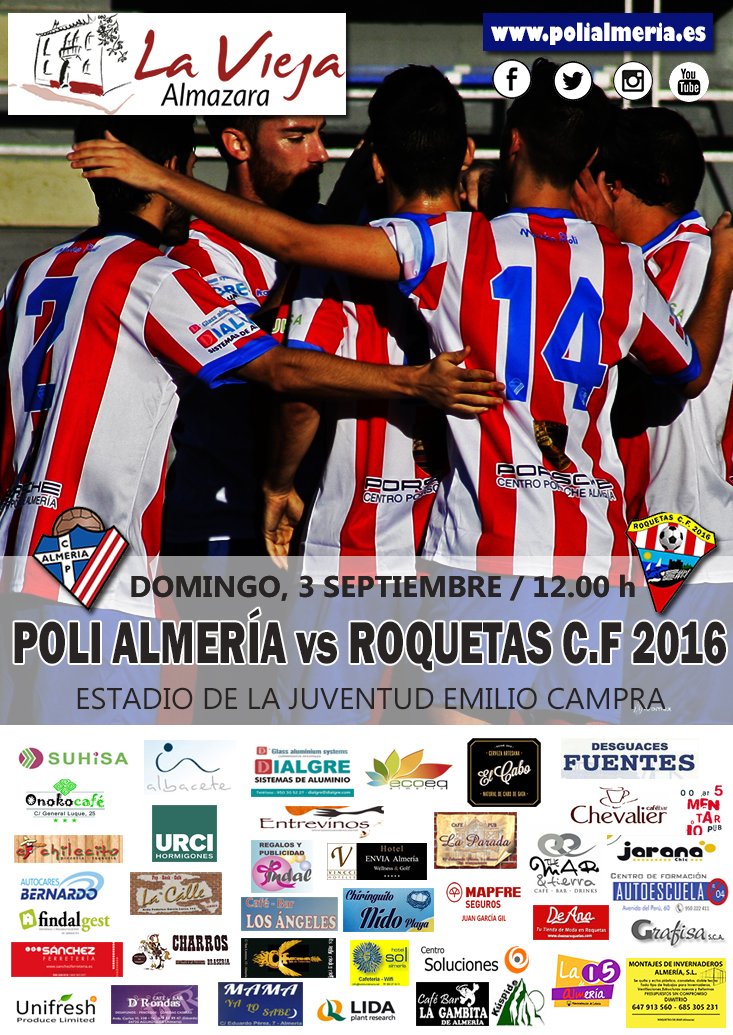 Ya tenemos confirmado día y hora para el inicio de la competición! Domingo 3 de Septiembre a las 12h vs <a href="/roquetascf2016/">Roquetas CF 2016</a> Os esperamos!!