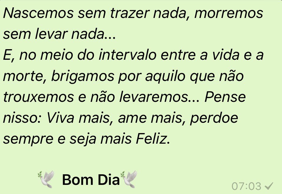 Que Deus ilumine nossa Semana.