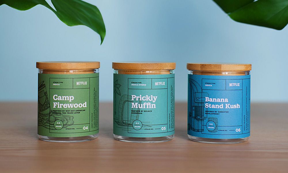 coolmaterial's tweet photo. Netflix Is Selling Its Own Weed - https://t.co/77x7J1ya2E https://t.co/C3fxAE3cLo