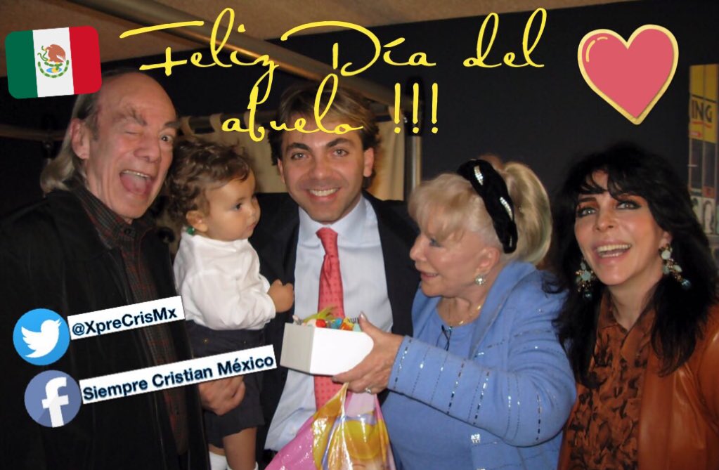 XpreCrisMx's tweet photo. Dicen... Los abuelos están para consentir y dejar huella en nuestro corazón ❤️👏🏼🎊💋🇲🇽#FelizDiaDelAbuelo @CristianCastro https://t.co/iXaz5ZL4Jx