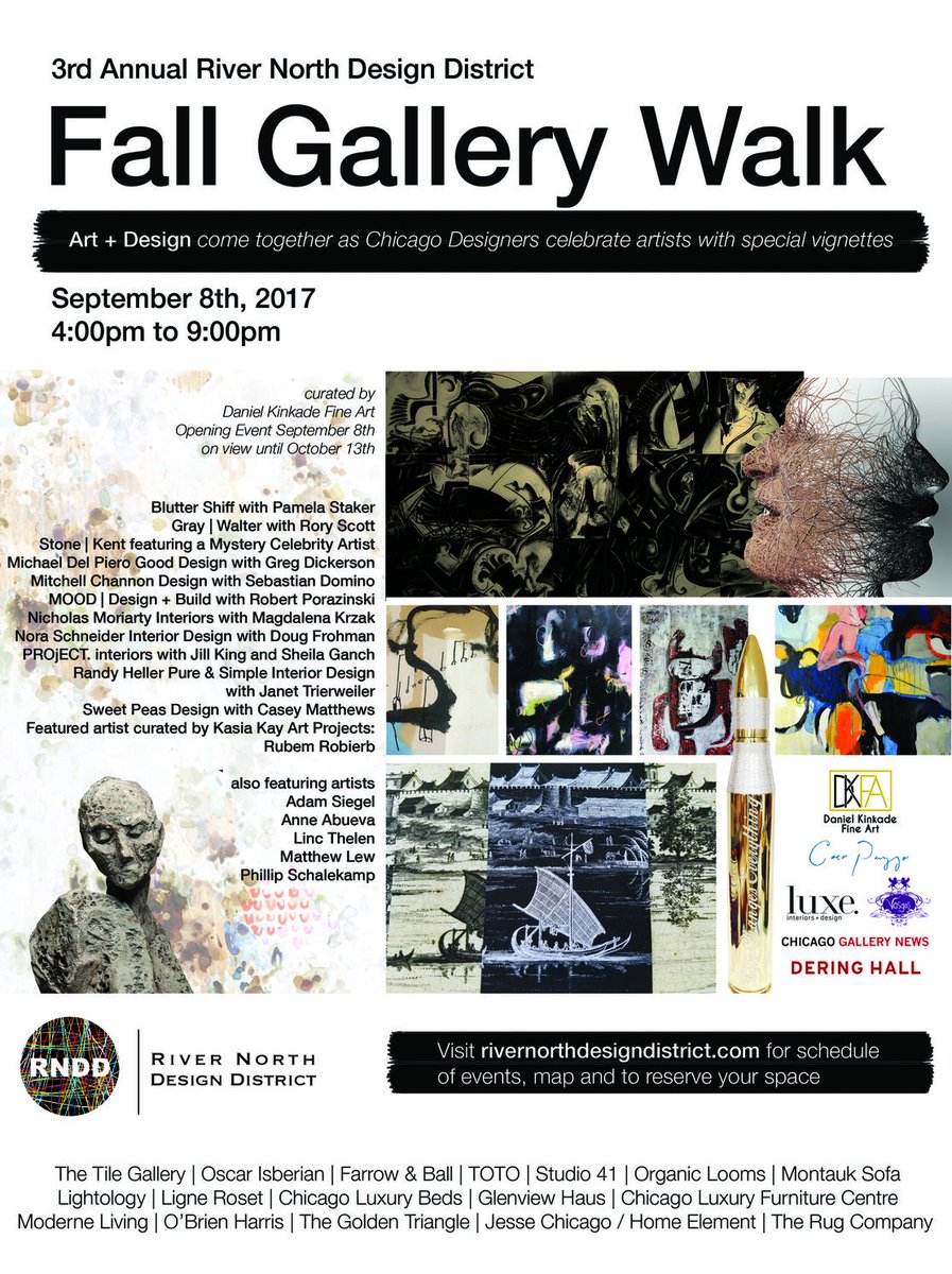ChiLuxFurniture's tweet photo. CLFC invites you to join us for the 2017 River North Design District's Fall Gallery Walk https://t.co/e662WUln3K … #RNDD #CLFC #CGChicago https://t.co/Gb7gXXq2KY