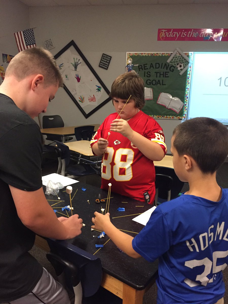 rpemshuskies's tweet photo. Beware of the tricky marshmallows! #teamwork #marshmallowchallenge #MsOgrensclass #epeast https://t.co/UKUJbY38vv