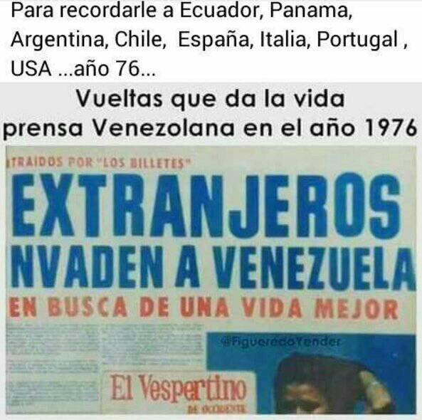 Ahora se huye de ella gracias a la revolución chavista