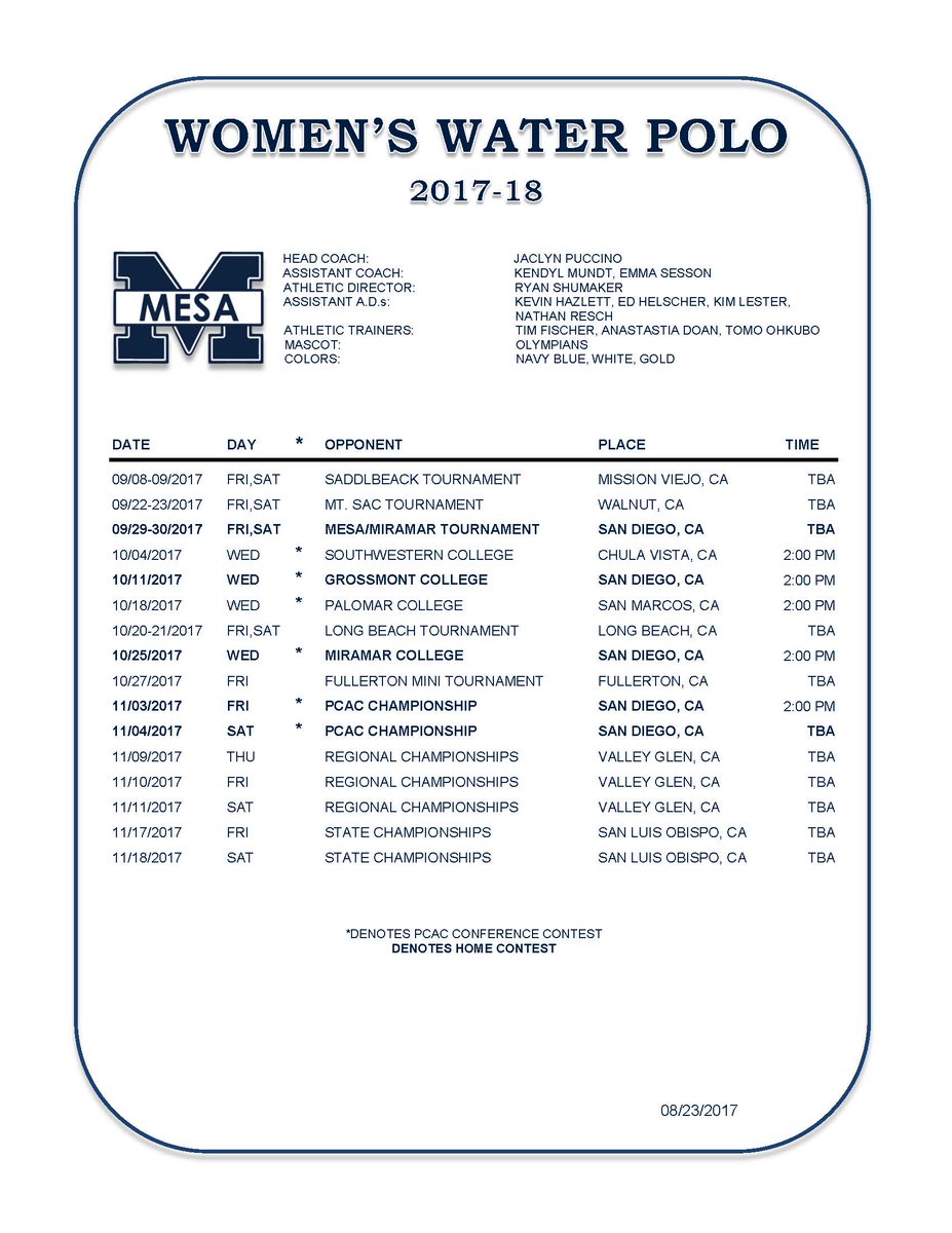 sdmesawater's tweet photo. Check out our Olympian Women's Water Polo team every week @sdmesacollege 🤽‍♀️ https://t.co/9IEQwKZcS7