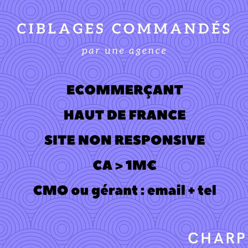 CharpCo's tweet photo. Ne ciblez QUE les Ecommerçants les + susceptibles de devenir vos clients ! #LeadGeneration #SoyezCapricieux #ParisRetailWeek https://t.co/C87foCO5LI