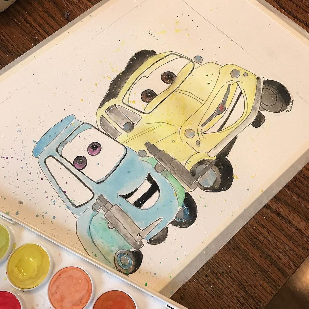StudioTen16's tweet photo. Just the first few cars I have in my queue 🚙 a few more coming for 2 of the biggest Cara fans I have ever met! .
..
.
.
#disney #disneyart … https://t.co/FhnhNXdk7H