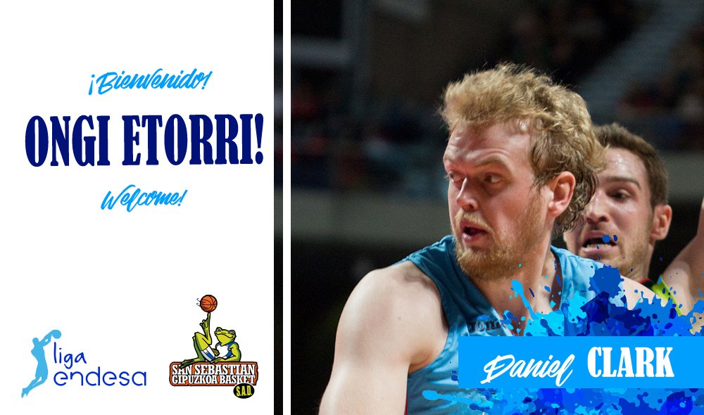 gipuzkoabasket's tweet photo. ¡Nueva incorporación! Daniel Clark vestirá los colores del GBC esta temporada. Welcome @Dan00Clark! 
https://t.co/0KqWsXINnt https://t.co/nclxOexzYy