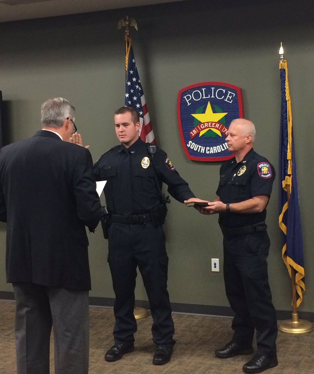 GreerPolice's tweet image. Our newest officers were sworn in today &amp;amp; they will begin the field training process.