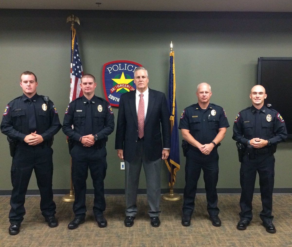 GreerPolice's tweet image. Our newest officers were sworn in today &amp;amp; they will begin the field training process.
