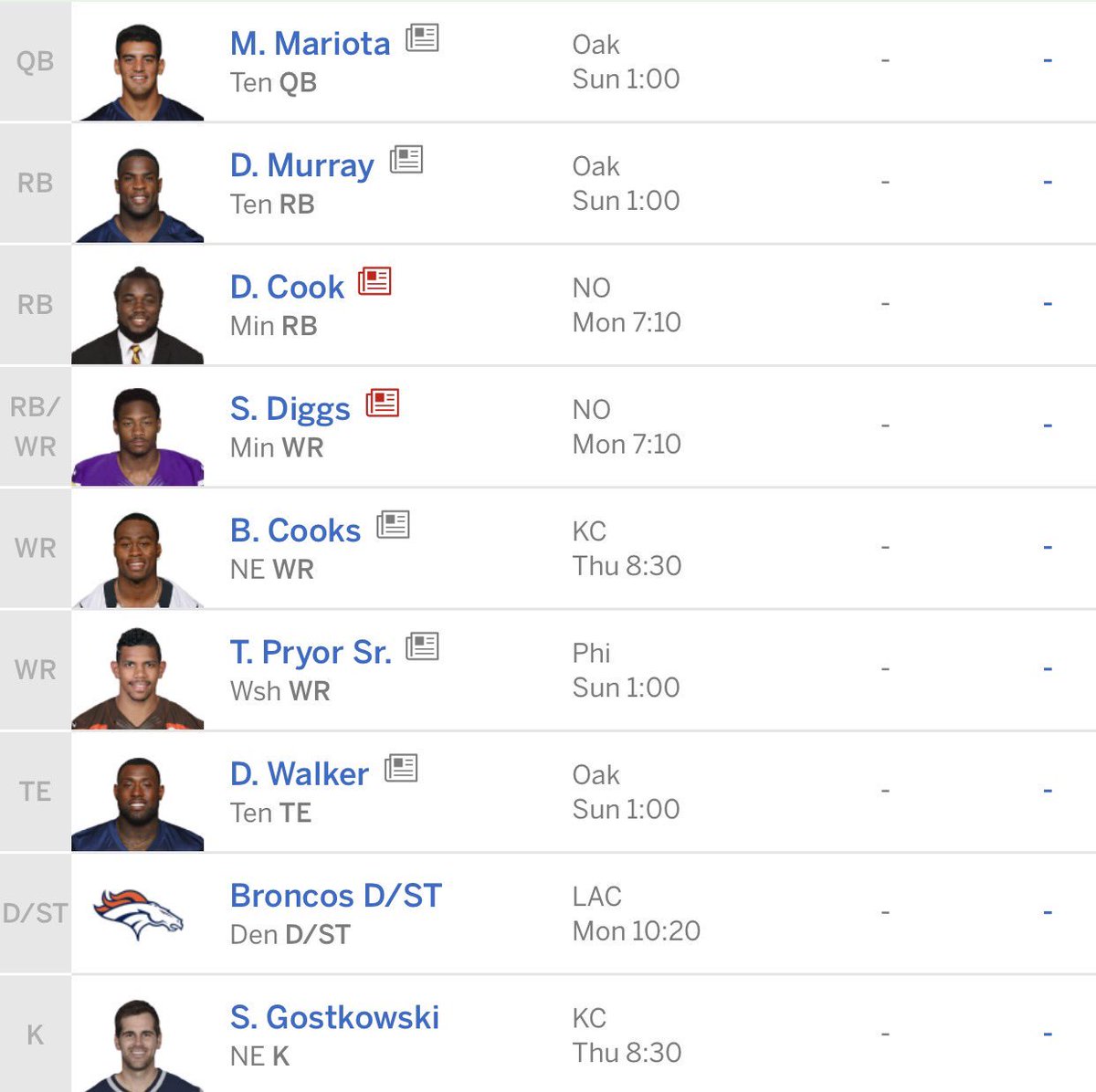 7Emcees's tweet photo. 10 teams, 8th pick in the draft #FantasyFootball #myfantasyfootballteam #nfl #espn #yahoosports #cbssports #bleacherreport #sportsnation https://t.co/RONd8gUVUt