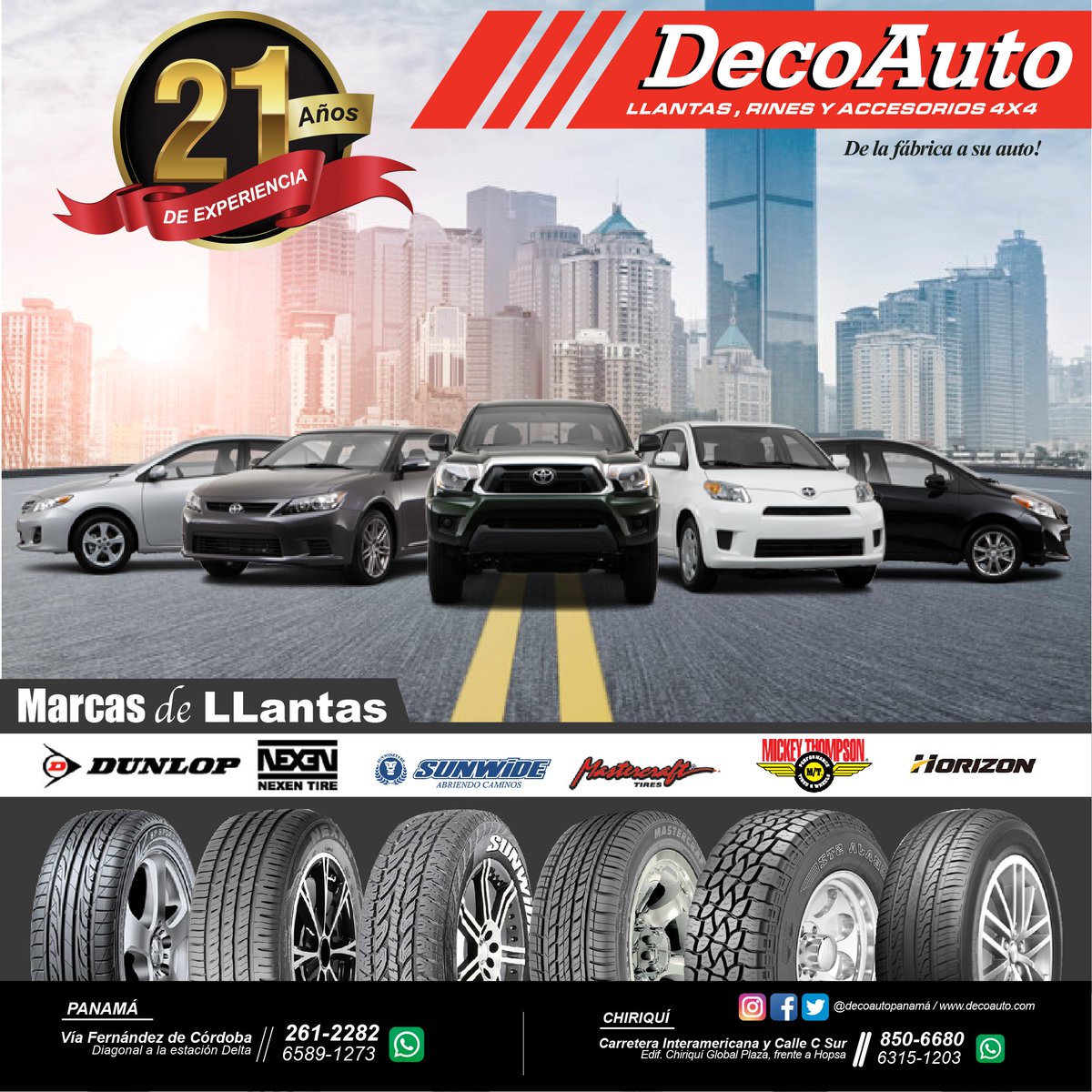 Decoautopanama's tweet photo. Contamos con los mejores marcas de llantas para tu auto, ven y no te pierdas la oportunidad de disfrutar de estas promociones #decoauto https://t.co/eionexBAmF