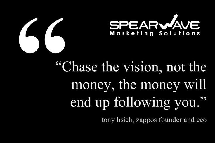 Spearwave's tweet photo. Chase the vision, not the money, the money will end up following you. #Quote #motivationalquote #motivationalthoughts https://t.co/k0B5QHQNCE