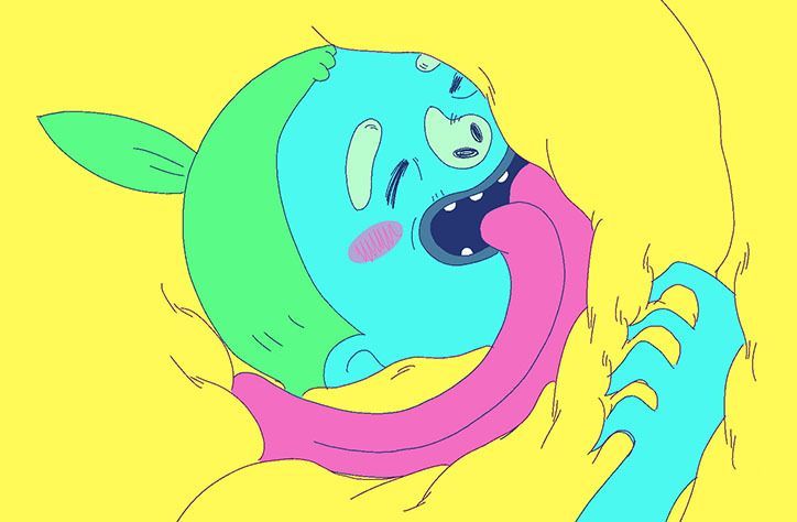 itsnicethat's tweet photo. What if scarfs were breasts? Eisprung’s enjoyably silly and well-crafted animation > https://t.co/rWZ3q6DtH3 https://t.co/AV3X58U0Vv