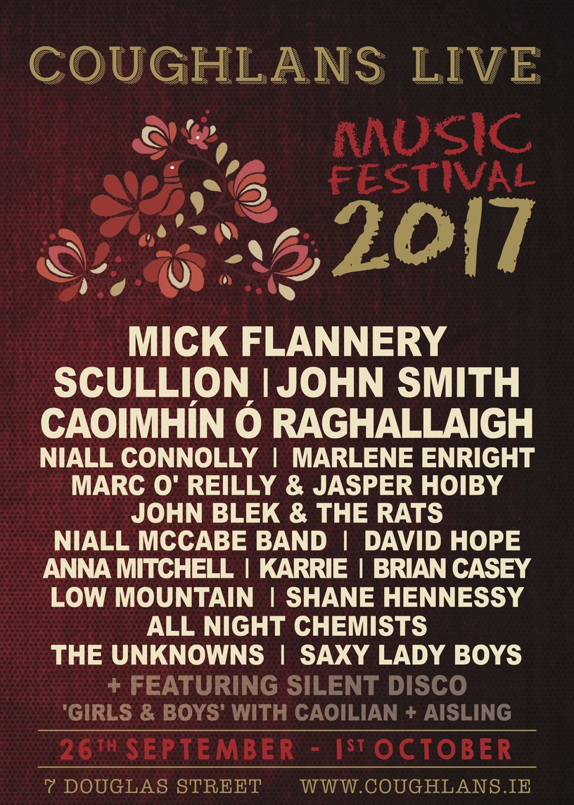 Full line up announced for #CLMF17 Who's coming to party? Full details at coughlans.ie/whats-on/