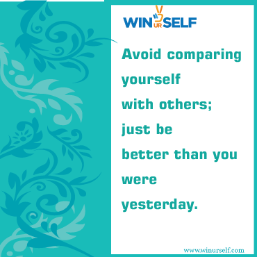dhirajchauhan's tweet photo. Avoid comparing yourself with others; just be #better than you were yesterday. #WinUrSelf https://t.co/u7B55P3PbH