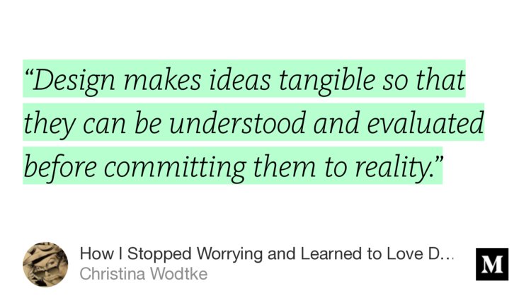 “How I Stopped Worrying and Learned to Love Design Thinking” — <a href="/cwodtke/">Christina</a> medium.com/@cwodtke/how-i…