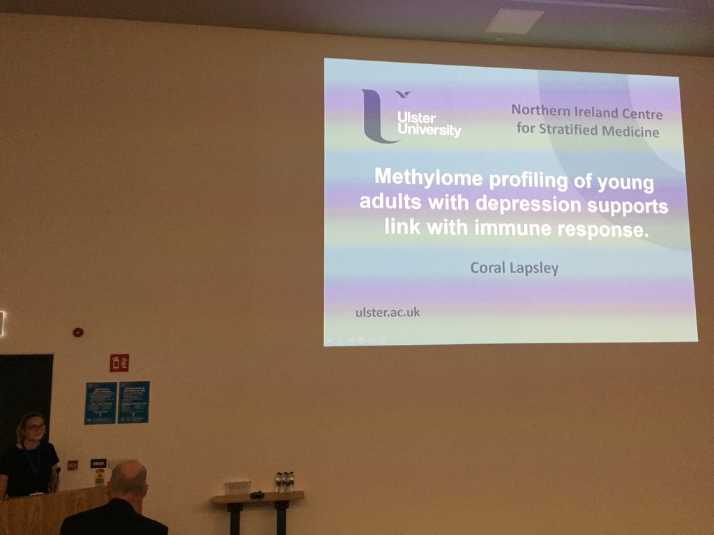 drelainemurray's tweet photo. Well done @corallapsley @StratMedicineNI presenting research on role of DNA methylome in depression at #nsirl2017 https://t.co/51OZYFtBPx