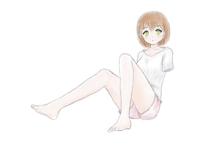 原画／オリジナル／イラスト／人体／両腕切断／拒食症