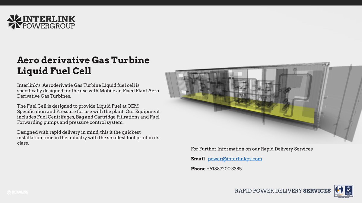Interlink_Power's tweet photo. Our innovative power solutions bring power solutions to #FT8mobilepac and #TM2500 #gasturbines https://t.co/JoFElQfZck
