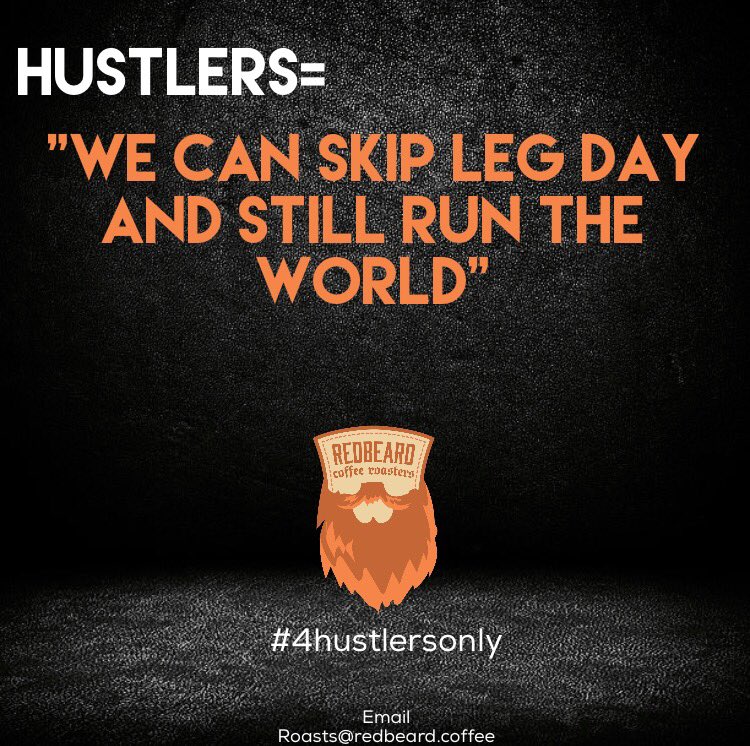 RedbeardCoffee's tweet photo. Real hustlers drink redbeard #coffee #theprofit #hustler #legday https://t.co/jFGB40ZzLi