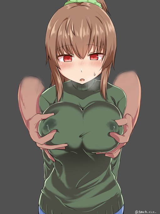 服の上からおっぱいもみもみされて母乳がにじんでしまう人妻マナカさん描いた 