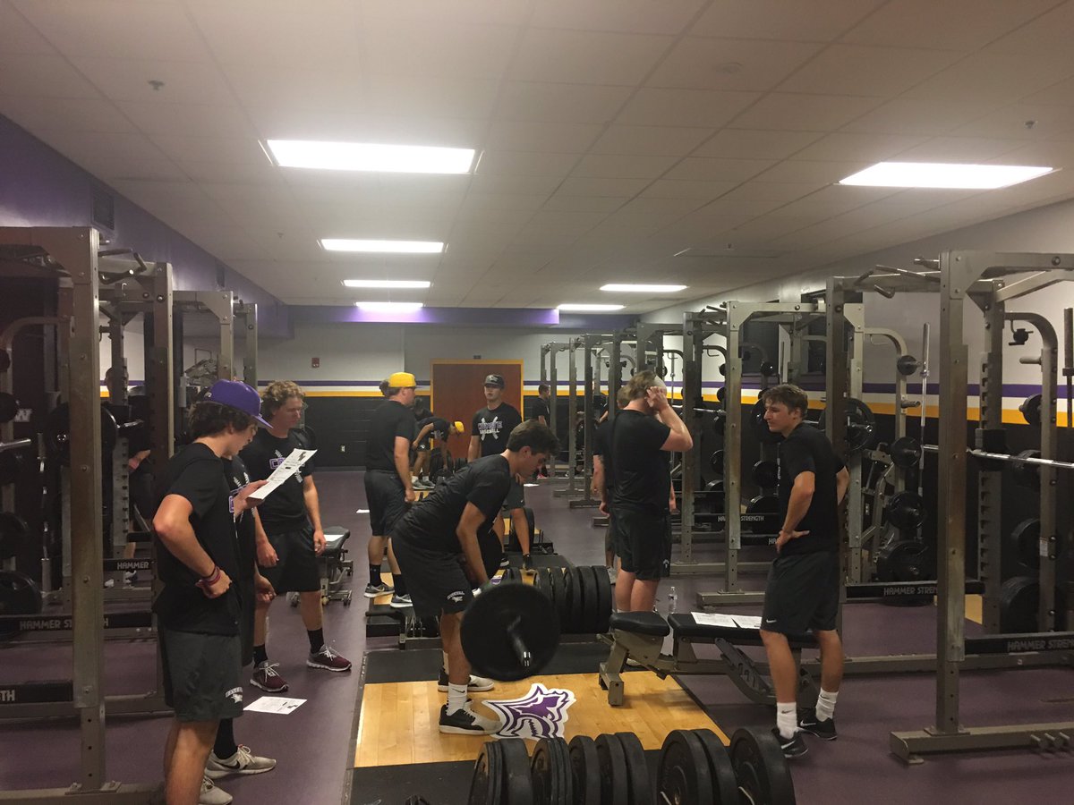 KWUNeale27's tweet photo. Great 1st weight session this morning, good energy from the whole team! @KWUSoftball working hard too! #Team4 #PacksWorkTogether https://t.co/c6hAJ1S1z9