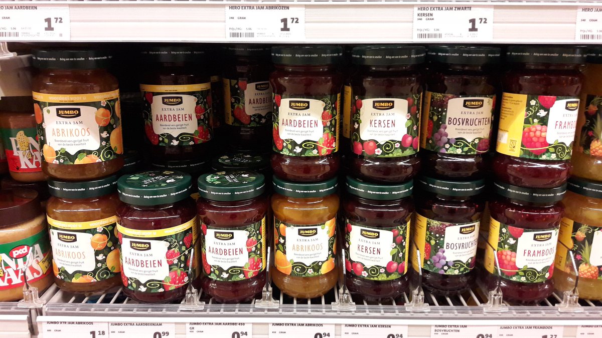 julia_allum's tweet photo. 5 years on &amp; still in the shops in #Holland @JumboSupermarkt #illustration #packaging #packagingillustration #jamlabels #jam https://t.co/djtX6UCMzr
