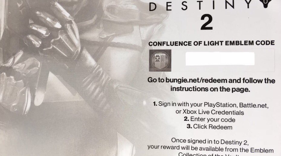 WiLLiSGaming's tweet photo. Giving away a #Destiny2 Confluence Emblem !
RT &amp; Follow @WiLLiSGaming to Enter !! https://t.co/2ku6NF7k51