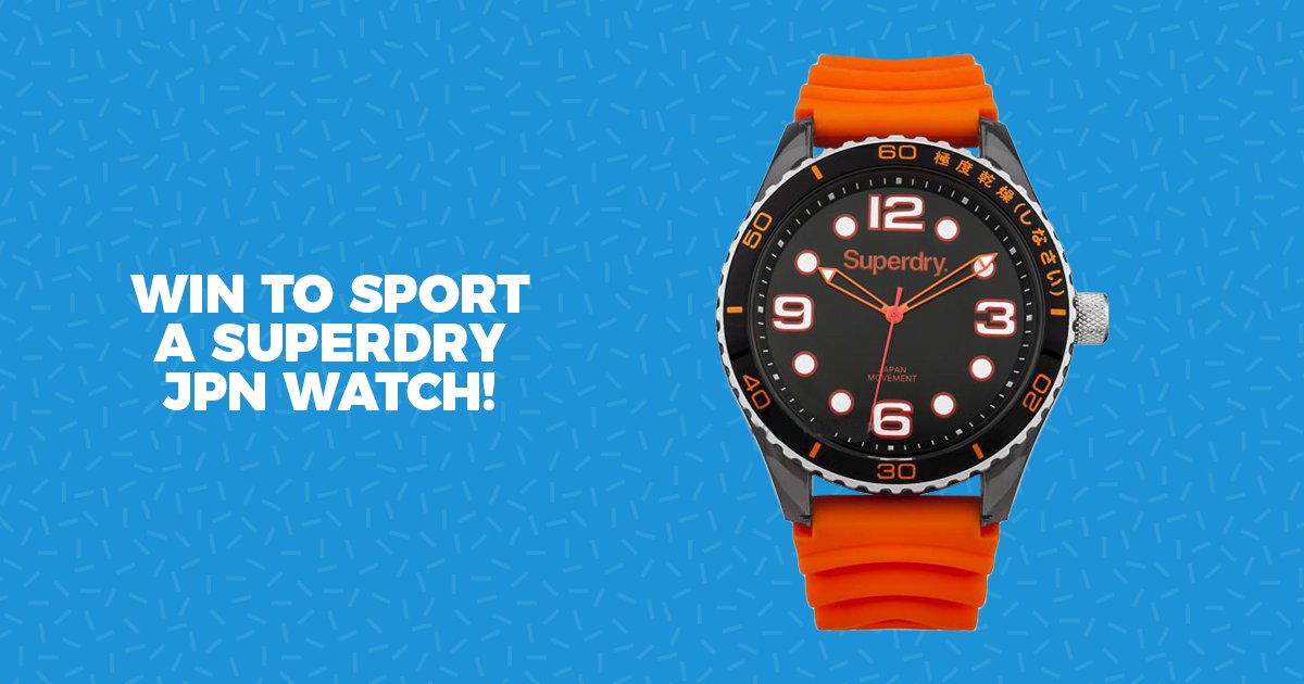 OneDayOnlycoza's tweet photo. RT: You have a bit more time to enter &amp; WIN a @Superdry Tokyo sports watch. Simply RT &amp; follow us. Winner announced this week. ⌚️ https://t.co/X8G92onYjT