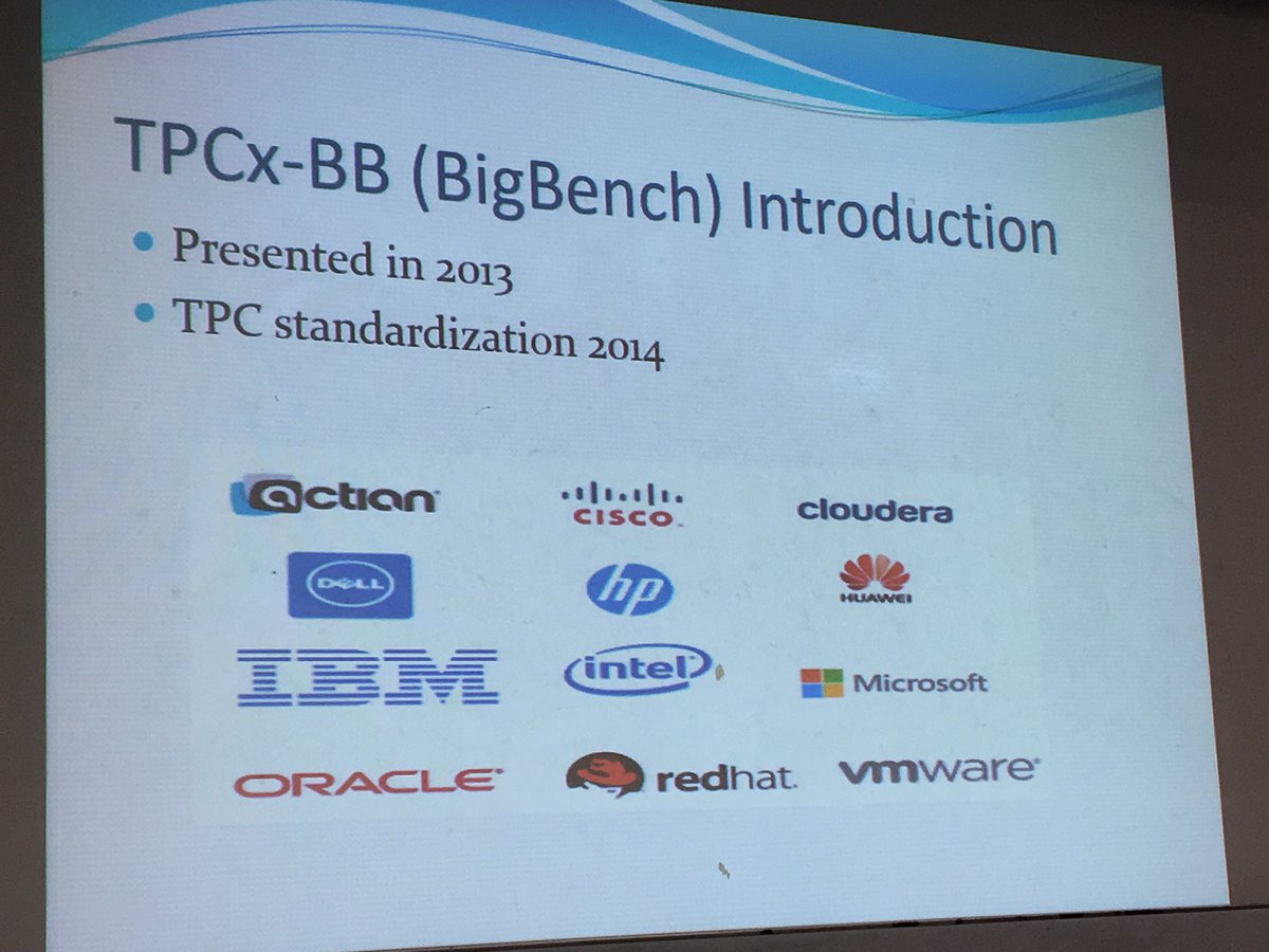 raghu_nambiar's tweet photo. Lessons in Practice Using #TPCx-BB by Kebing Wang, Zhaojuan Bian, Paul Cao, Mike Riess #TPCTC2017 @vldb2017 @TPC_Social @BIG_DATA_News https://t.co/W5rL8q0G6x