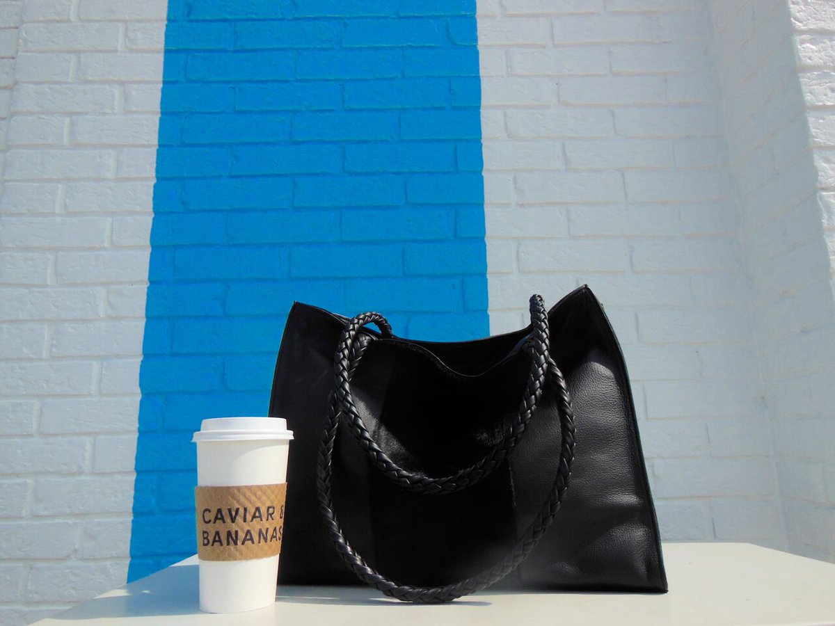 HannerClarke's tweet photo. A great bag and some coffee….all you need to tackle a Monday. #mondayvibes #totebag #handbags #black #calfhair #coffeeplease #yougotthis https://t.co/5qUDjSECAm