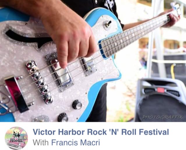 Feeling so Good! Seeing my fingers and bass used to advertise a festival! #lovethatbass <a href="/DiPintoGuitars/">DiPinto Guitars</a> @dipintobelvedere #victorharbor