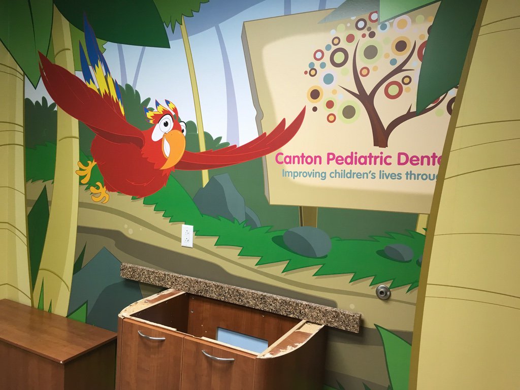 Another project done! Kids will love coming back to Canton Pediatric Dental Center to visit all the different rooms - no two are the same!