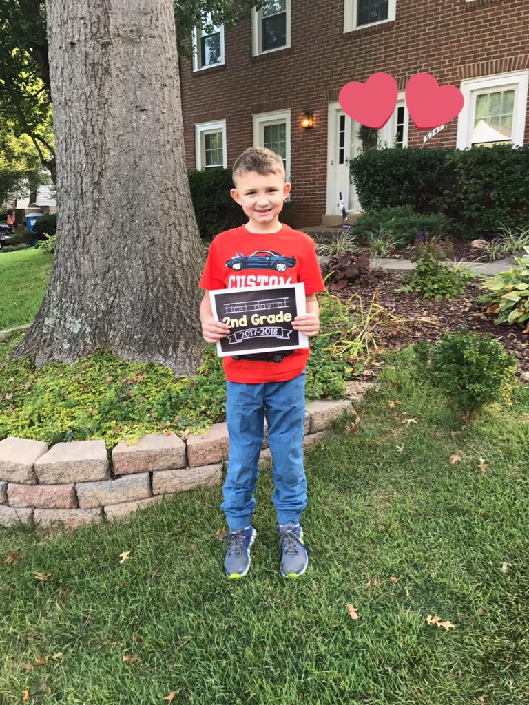gd13819glenda's tweet image. At least my grandson got to start school today. So glad someone did! #firstdayof2ndgrade.