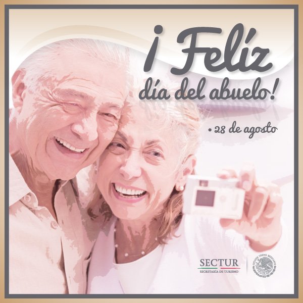SECTUR_mx's tweet photo. ¡Feliz #DíaDelAbuelo!
Que la sabiduría y entendimiento de los más grandes apoye el camino de las nuevas generaciones. https://t.co/z9zwF83VnI