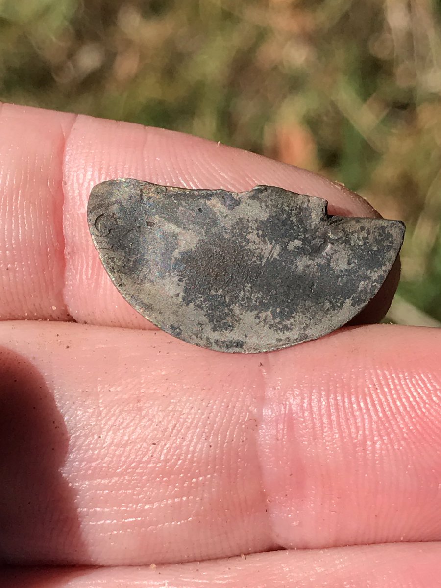 scottylar's tweet photo. Update on peculiar hammered coin imposter. It's definitely silver cos I've just done the foil test & it was instant pong #smellsawful https://t.co/wjUYhJhE99