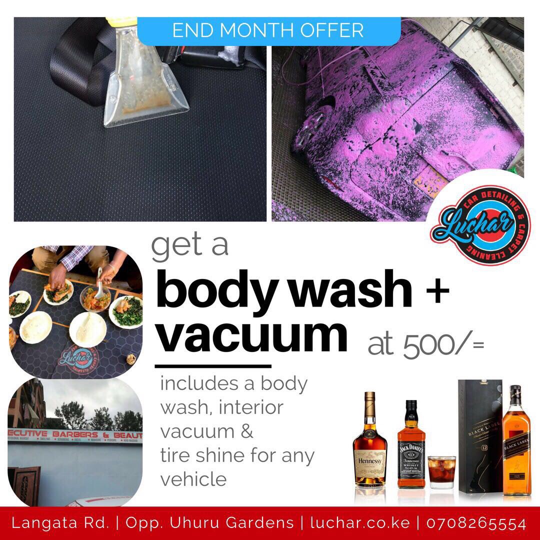 Luchar_Cleaners's tweet photo. We use technological​ advancement to clean your car and finger-licking African cuisine. We also have a Premium Service Executive Barbershop. https://t.co/Eko2u2e5kw